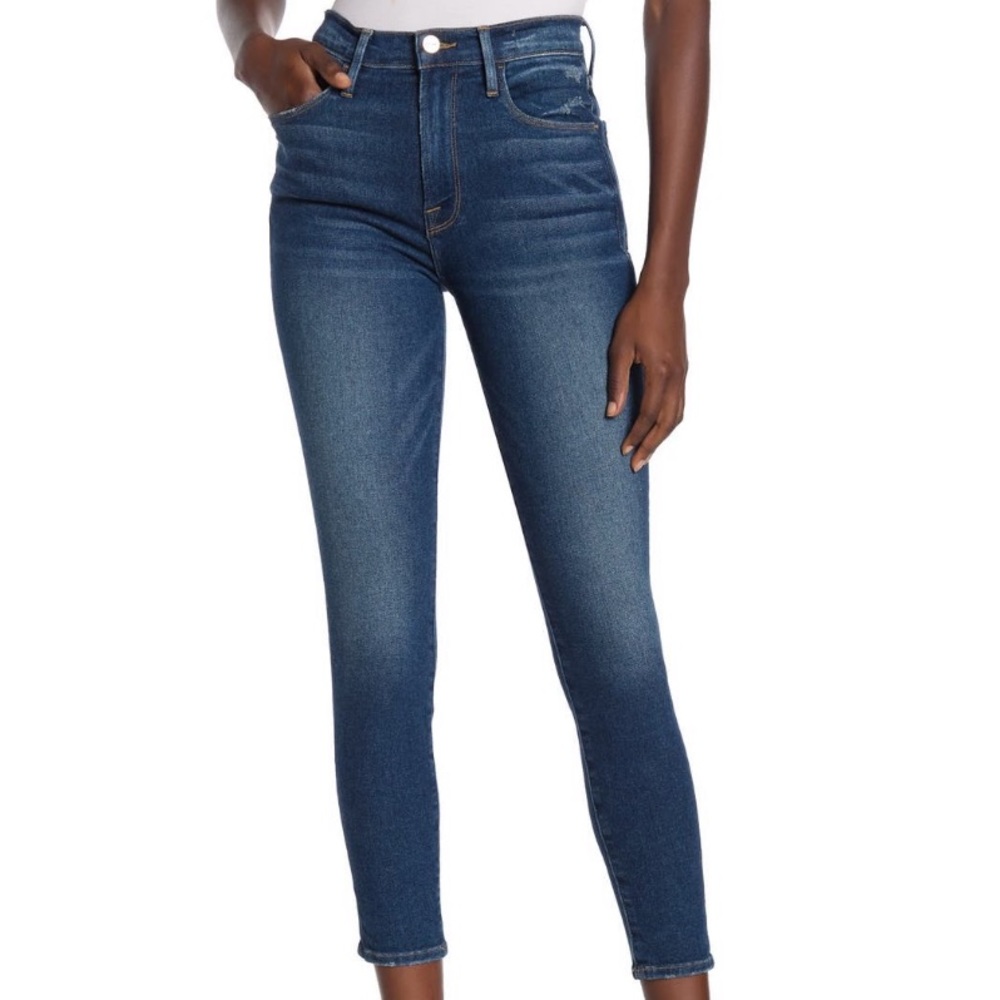 FRAME Ali High Rise Skinny Jeans Medium Wash